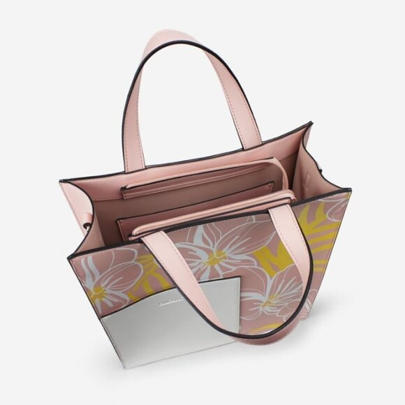 Host PICK NWT Pink Floral Tote Laptop shoulder bag Premium Vegan - Picture 3 of 5